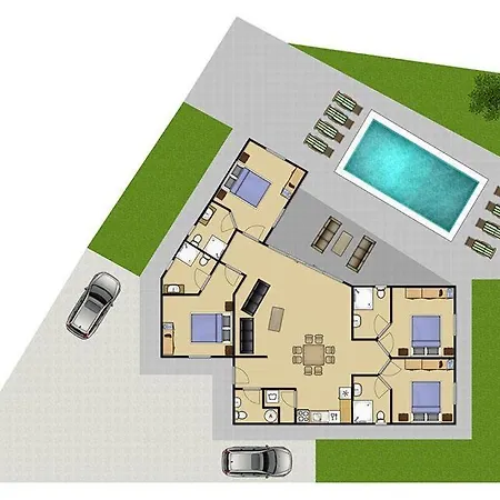 Sleeps 9 Pool Air Con Wifi